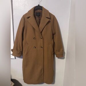 Sanctuary Double-Breasted Tan Pea Coat